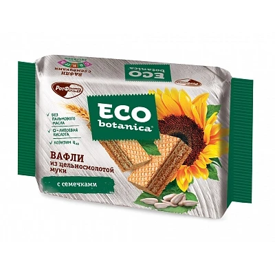 Вафли Eco-botanica из цельносмолотой муки с семечками