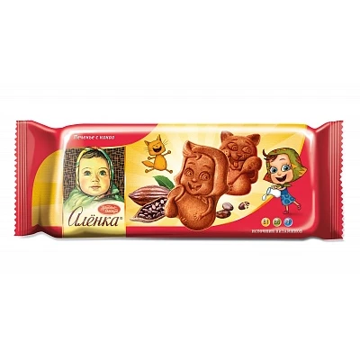 Печенье Алёнка фигурное с какао