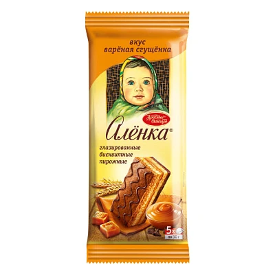 Бисквитные пирожные Аленка вкус варёная сгущенка