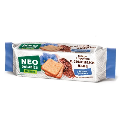 Галеты Neo-botanica Natura с отрубями и семенами льна