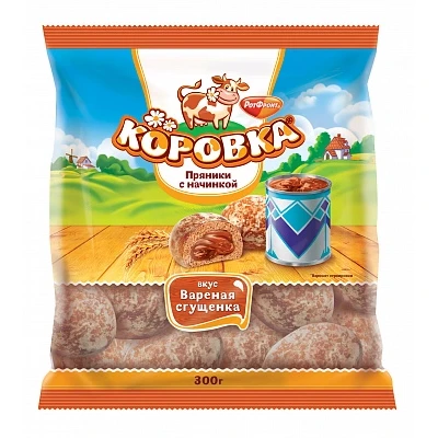 Пряники Коровка с начинкой варёная сгущёнка
