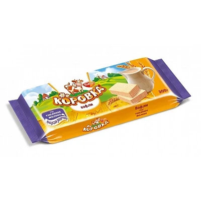 Вафли Коровка вкус топленое молоко