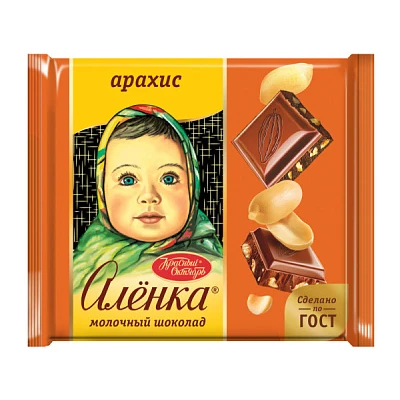 Шоколад молочный Аленка с арахисом