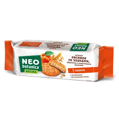 Печенье Neo-botanica Natura овсяное с абрикосом и морковными цукатами