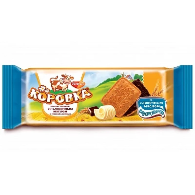 Печенье сахарное Коровка со сливочным маслом и глазурью
