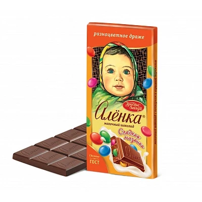 Шоколад Алёнка с разноцветным драже