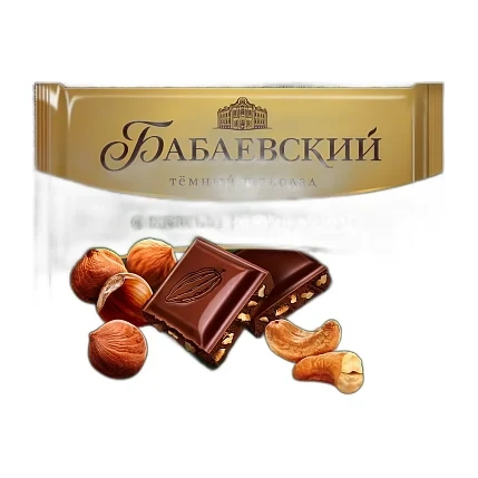 Шоколад Бабаевский темный с кешью и фундуком