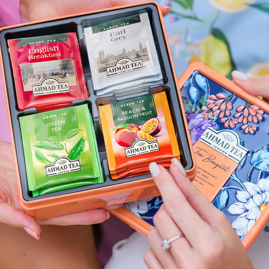 Floral Bouquet Tea Caddy (Orange) thumbnail 2