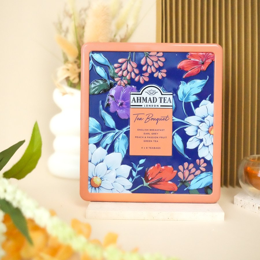 Floral Bouquet Tea Caddy (Orange) thumbnail 4