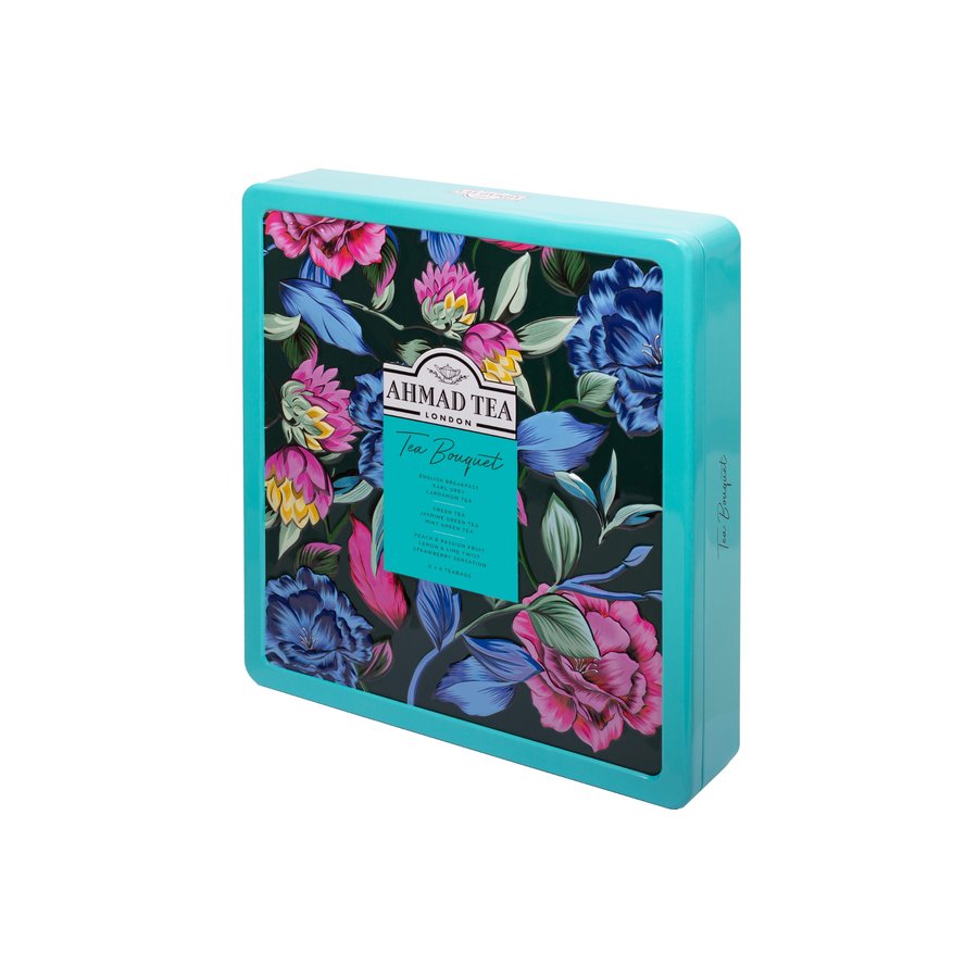 Floral Bouquet Tea Caddy (Blue) thumbnail 2