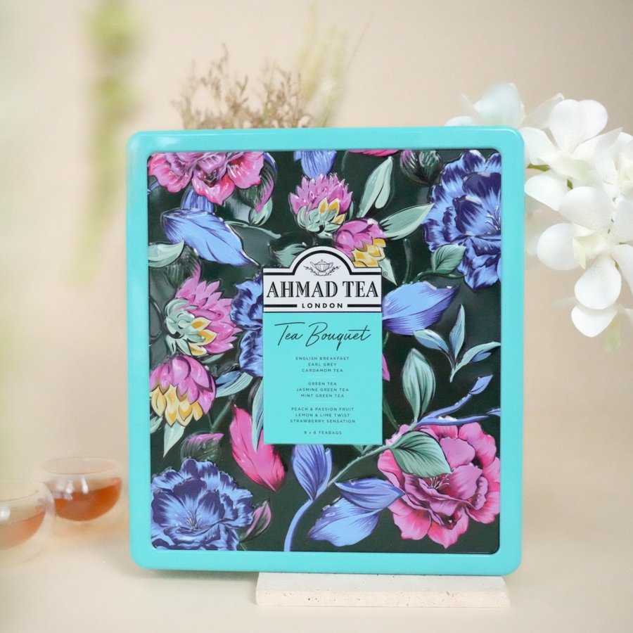 Floral Bouquet Tea Caddy (Blue) thumbnail 4