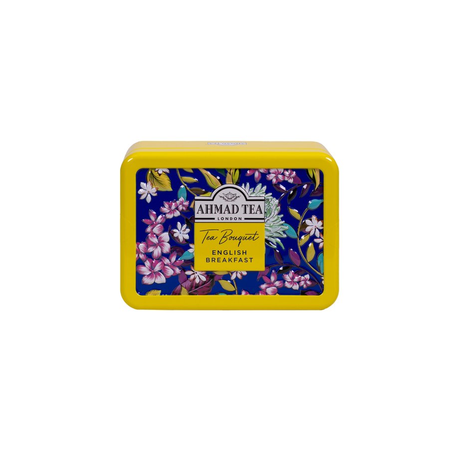 Floral Bouquet Tea Caddy (Yellow)